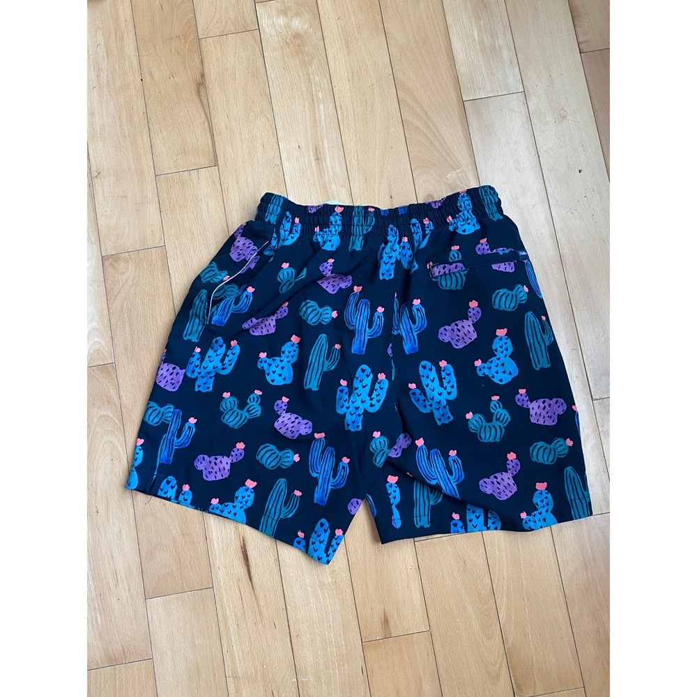 Chubbies Swim Trunks Mens Small Navy Blue Cactus Print 7" Inseam Mesh Lined - Picture 4 of 5